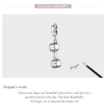 Fitness-Charm: 925 Silber Hantel 'live & fit' Dangle Bead. Detailreich, mit klaren 'live' & 'fit' Schriftzügen. Ideal für Bettelarmband. Sportlicher Schmuck!