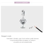 Silberner Mops Anhänger: Lustiger kleiner Hund als 925 Silber Charm für Beads. Detailreiche Verarbeitung, ideal als Hundebaby Geschenk.