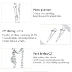 Asymmetrische Klapp-Creolen mit langen Ketten, Mond und Sternen | 925 Silber Ohrringe brand: Bamoer