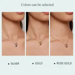 Niedliche Halskette mit Baby-Panda im Zirkonia-Herz, Gold oder Silber | 925 Silber Anhänger brand: Bamoer