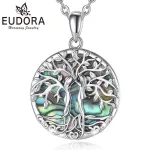 Lebensbaum aus einem Liebespaar auf Perlmutt | 925 Silber Anhänger brand: Eudora