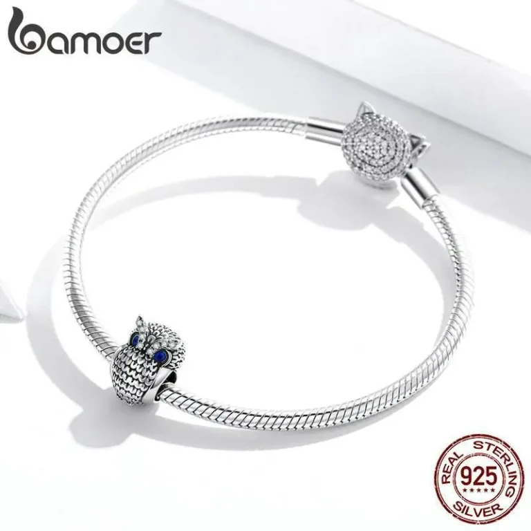 Plastische 3D Eule als Perle fürs Schlangenarmband | 925 Silber Beads & Charms brand: Bamoer