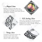 Feurige Perlmutt Sonne im offenen Mond | 925 Vintage Silber Anhänger ・thema: Mystik