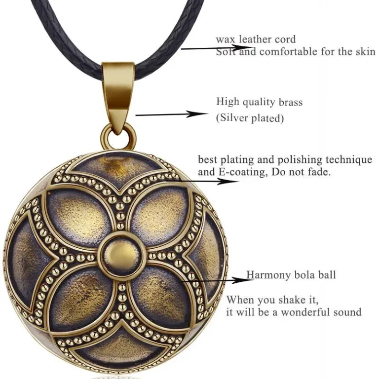 Vintage Engelsrufer aus Bronze, Schwangerschafts-Bola | Klangkugel Schmuck ・thema: Mystik|Vintage