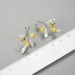 Teilvergoldetes Schmuckset aus Oliven-Zweigen, Halskette und Ohrringe | 925 Silber Schmuck brand: Lotus Fun