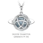 20mm Keltischer Knoten mit 5 Lava-Kugeln als Diffuser Halskette | Aromatherapie Schmuck brand: Eudora