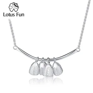 Collier mit Fisch Glocken, Ethno Tribal Silberschmuck | 925 Silber Halskette brand: Lotus Fun