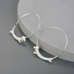 Dackel Creolen! Spiral Ohrhänger mit Dackel, Fliegender Hund | 925 Silber Ohrringe brand: Lotus Fun