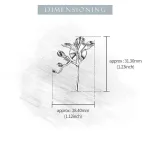 Kleine Blumen-Brosche (Freesie) in Gold oder Silber, Blüten Pin | 925 Silber Brosche brand: Lotus Fun