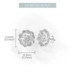 Lebendige Blüten Ohrstecker in Gold oder Silber, große Blumen | 925 Silber Ohrringe brand: Lotus Fun