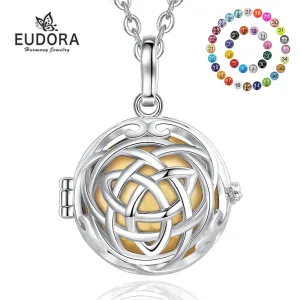 20mm Klangkugel – Keltischer Knoten, Schwangerschafts-Bola mit Halskette 114cm | Engelsrufer Käfig brand: Eudora