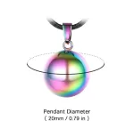 Regenbogen schimmernder Engelsrufer, bunte Schwangerschafts-Bola | Klangkugel Halskette brand: Eudora