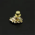 Teilvergoldete Blume mit Turmalin, natürlich mattierte Blüte | 925 Silber Brosche brand: Lotus Fun