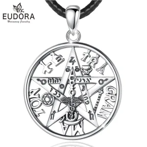 Magisch-Okkulte Halskette mit Tetragrammaton Pentagramm | 925 Silber Anhänger brand: Eudora