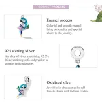 Bunter Papagei als 3D Dangle Charm oder Kettenanhänger, Emaille | 925 Silber Beads brand: Bamoer