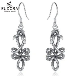 Vintage Drachen Ohrhänger, 3D Gothic, Keltisch, Fantasy | 925 Silber Ohrringe brand: Eudora