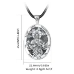 Heiliger Judas Thaddäus, Vintage Schutz-Amulett mit Halskette | 925 Silber Anhänger brand: Eudora