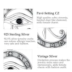 Vintage Horus Auge (Horusauge), Ägyptisches Amulett Halskette | 925 Silber Anhänger – Bild 6