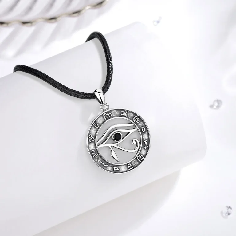 Vintage Horus Auge (Horusauge), Ägyptisches Amulett Halskette | 925 Silber Anhänger – Bild 4