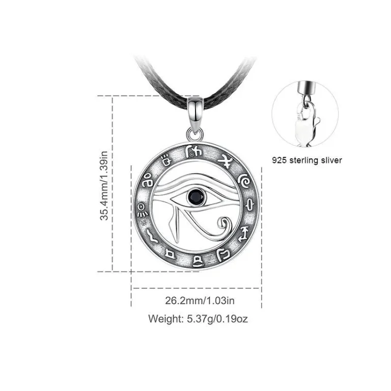 Vintage Horus Auge (Horusauge), Ägyptisches Amulett Halskette | 925 Silber Anhänger brand: Eudora