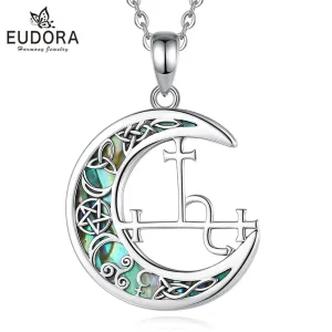 Lilith Siegel im Perlmutt-Mond, keltisch-okkulte Halskette, Wicca Gothic! | 925 Silber Anhänger brand: Eudora