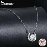 Funkelndes Hufeisen-Collier mit Moissanit-Brilliant, 1 Karat Glücksbringer! | 925 Silber Halskette brand: Bamoer