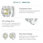 Sonnenblumen Ohrringe! Strahlend gelbe Blüten Creolen | 925 Silber Klappcreolen brand: Bamoer