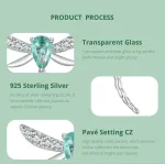 Zarte Libellen Ohrstecker mit grünem Kristall und Zirkonia | 925 Silber Ohrringe brand: Bamoer