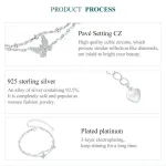 Double-Layer Schmetterling Armband mit Zirkonia-Kristallen | 925 Silber Armkettchen brand: Bamoer