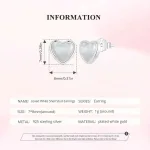 Permutt-Herzen! Kleine Herz-Ohrstecker für Damen und Mädchen | 925 Silber Ohrringe brand: Bamoer