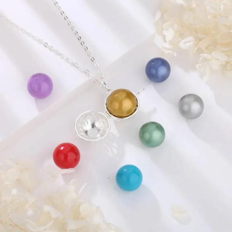 20mm Klangkugel, Baby Bola Blume, Schwangerschaftsschmuck mit XXL Halskette | Engelsrufer Anhänger brand: Eudora