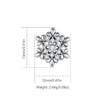 Schneeflocken-Ohrstecker, Vintage Schnee-Blumen mit Zirkonia-Kristall | 925 Silber Ohrringe brand: Eudora