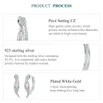 Kleine Schlangen Creolen, Bamoer Klappcreolen mit Zirkonia-Kristallen | 925 Silber Ohrringe brand: Bamoer