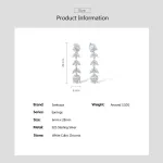 Tulpen Ohrhänger aus Zirkonia Kristallen, Hochzeits-Ohrstecker von Santuzza | 925 Silber Ohrringe brand: Santuzza