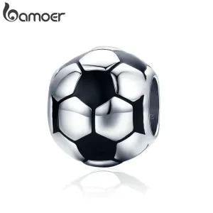 Fußball! Emaillierte Ball-Perle fürs Pandora Charm-Armband, Fußballfan Geschenk | 925 Silber Beads & Charms brand: Bamoer