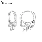 Süße Schleifen Creolen, Silberschleifen zum Klappen, auch für Mädchen | 925 Silber Ohrringe brand: Bamoer