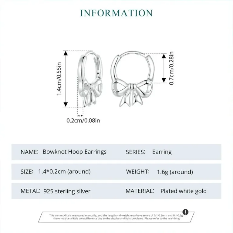 Süße Schleifen Creolen, Silberschleifen zum Klappen, auch für Mädchen | 925 Silber Ohrringe brand: Bamoer