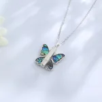 Befüllbarer Perlmutt-Schmetterling! Asche Anhänger, Memorial Urne mit Halskette | 925 Silber brand: Eudora