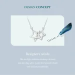 Funkelndes Stern Collier! Romantisches Ring-Collier aus Sternen | 925 Silber Halskette brand: Bamoer