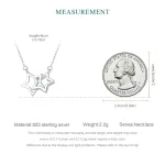 Funkelndes Stern Collier! Romantisches Ring-Collier aus Sternen | 925 Silber Halskette brand: Bamoer