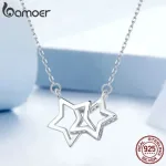 Funkelndes Stern Collier! Romantisches Ring-Collier aus Sternen | 925 Silber Halskette brand: Bamoer