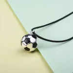 Fußball Klangkugel! Silberner Engelsrufer mit schwarzer Emaille, Schwangerschafts-Bola | XXL Halskette brand: Eudora