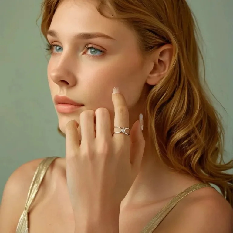 Offener Double Layer Ring! Filigraner Silberring mit Zirkonia-Kristall, größenverstellbar | 925 Silber brand: Bamoer