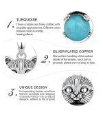 Katze mit Türkis-Kugel, Süßer 3D Katzen-Anhänger mit Halskette | Edelstein Schmuck brand: Eudora
