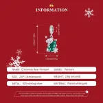 Weihnachts-Teddy fürs Charm-Armband oder mit Halskette, Weihnachten! | 925 Silber Dangle Anhänger brand: Bamoer