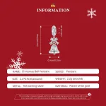 Weihnachtsglocke fürs Charm-Armband oder mit Halskette, Weihnachten | 925 Silber Dangle Anhänger brand: Bamoer