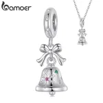 Weihnachtsglocke fürs Charm-Armband oder mit Halskette, Weihnachten | 925 Silber Dangle Anhänger brand: Bamoer