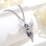 Amethyst Phönix! Feuervogel mit lila Hexagon-Kristall, Damen & Herren | Edelstein Halskette brand: Eudora