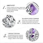 Amethyst Phönix! Feuervogel mit lila Hexagon-Kristall, Damen & Herren | Edelstein Halskette brand: Eudora