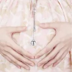 Edle Baby Bola mit XXL Ypsilon-Halskette! Silberne Schwangerschaftskette, verstellbar | Klangkugel Engelsrufer brand: Eudora